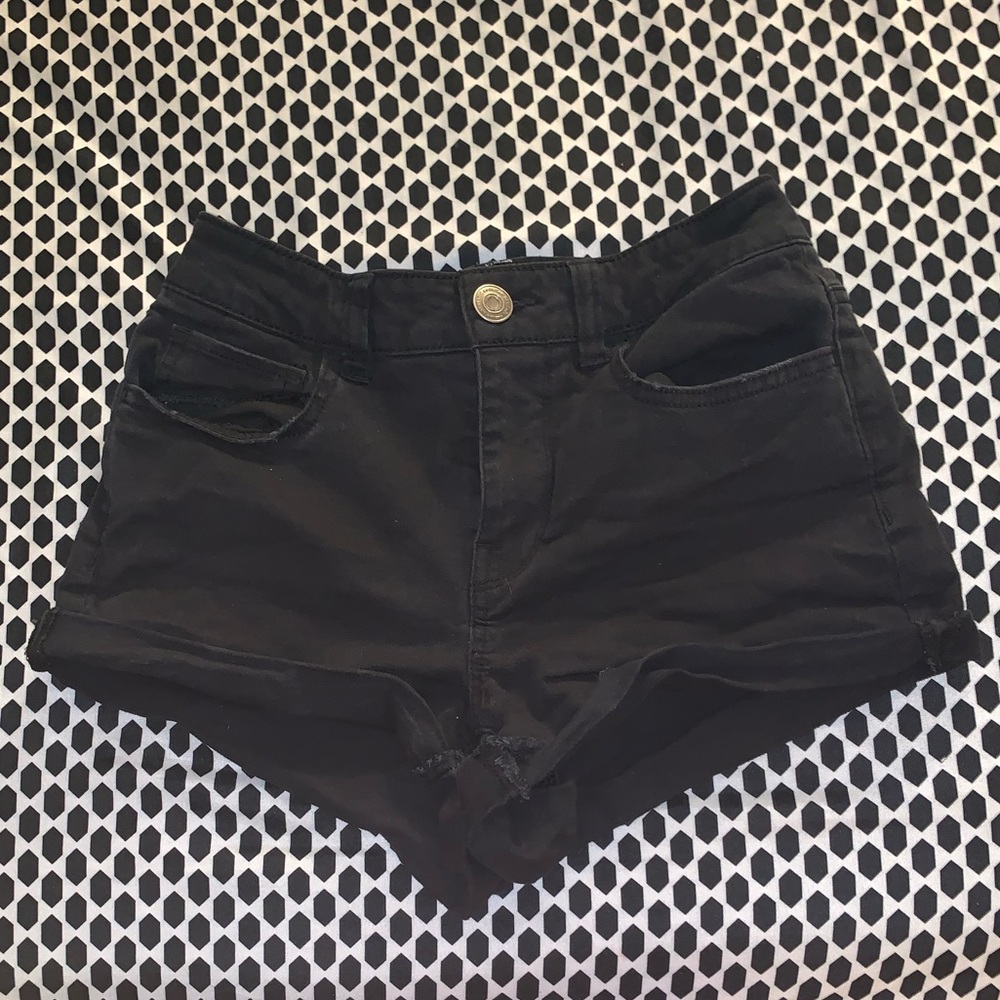 Black Jean Shorts
